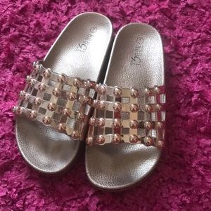 Rose Gold women’s slides